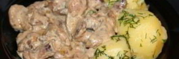 маслята, тушеные с картофелем