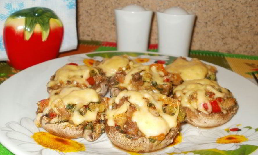 Рецепт постных фаршированных грибов