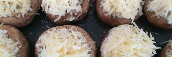 шампиньоны, фаршированные кускусом