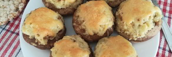 шампиньоны, фаршированные кускусом