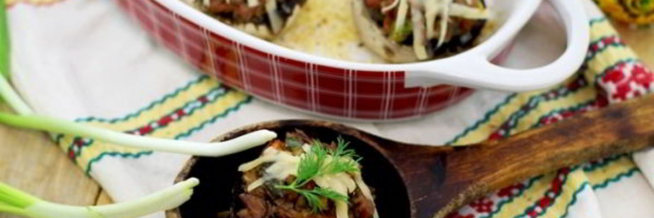 Шампиньоны фаршированные мясом