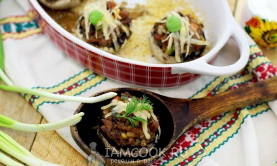 Рецепт шампиньонов фаршированных мясом