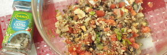 шампиньоны фаршированные с креветками и клюквой