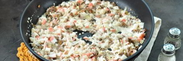 шампиньоны, фаршированные снежным крабом