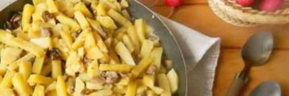 шампиньоны с картошкой жареные