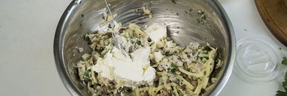 шампиньоны с креветками