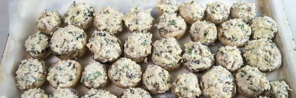 шампиньоны с креветками