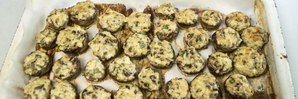 шампиньоны с креветками