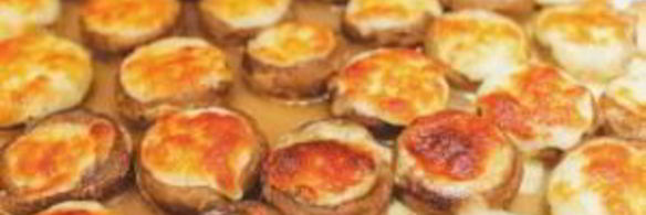 шампиньоны с сулугуни