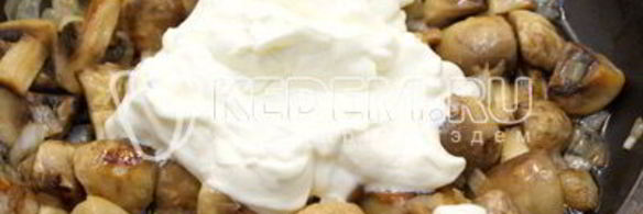 шампиньоны со сметаной