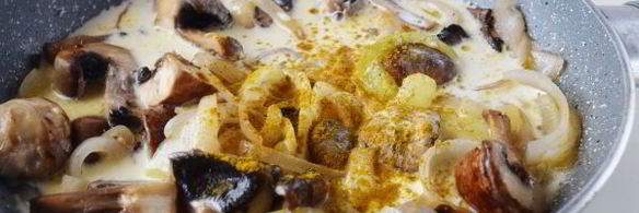 шампиньоны в карри соусе