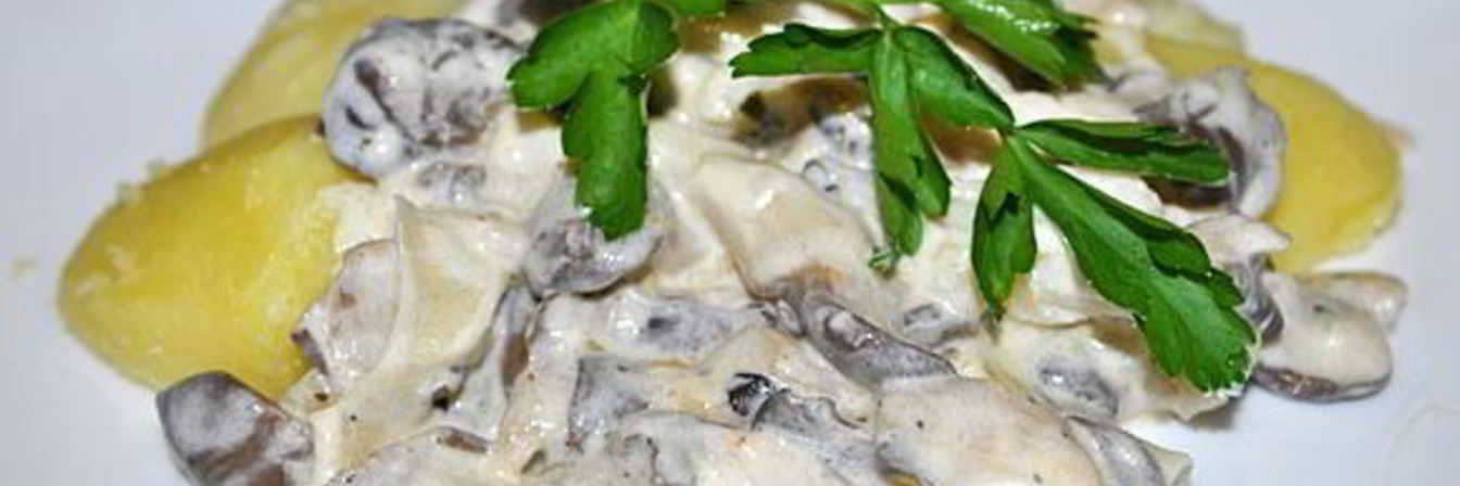 Вешенки, тушенные в сметане