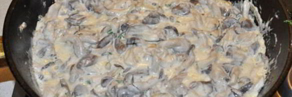 вешенки, тушенные в сметане