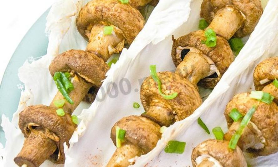 Рецепт запеченных грибов за 15 мин