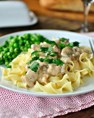 Жареные грибы со сметаной