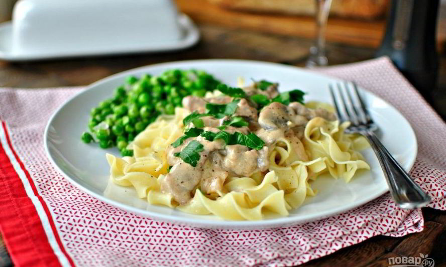 Рецепт жареных грибов со сметаной