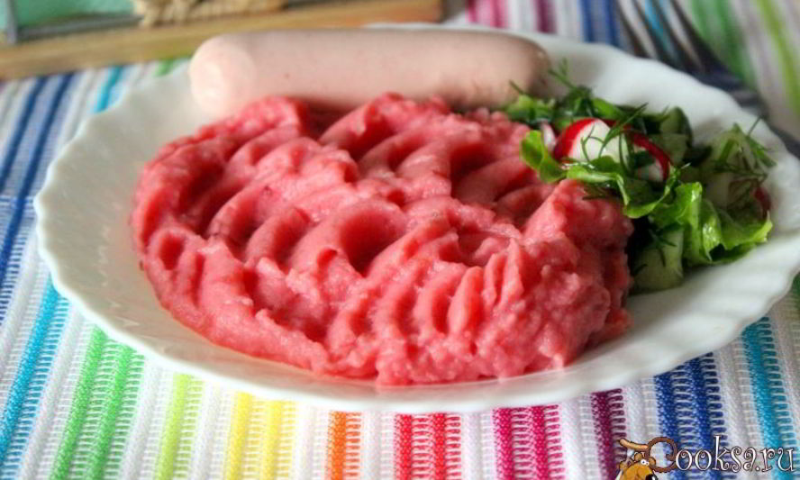 Рецепт картофельно-свекольного пюре