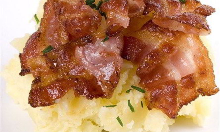 Рецепт картофельного пюре с беконом и укропом