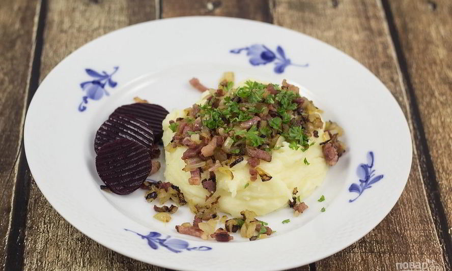 Рецепт картофельного пюре с беконом