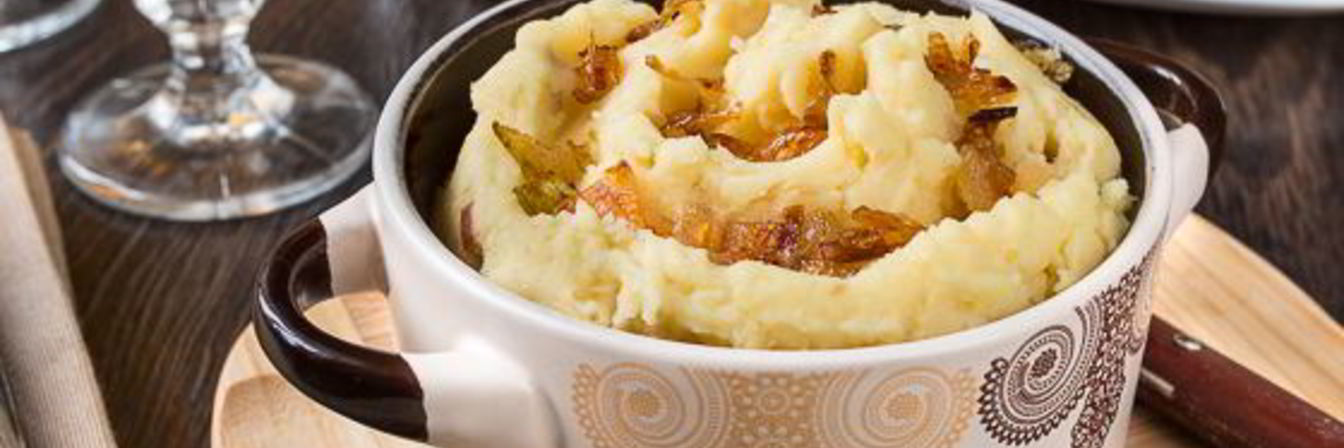 Картофельное пюре с сыром и луком