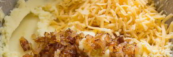 картофельное пюре с сыром и луком
