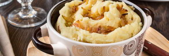 картофельное пюре с сыром и луком