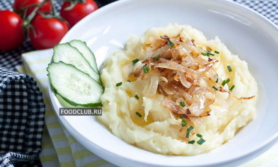 Рецепт картофельного пюре с жареным луком