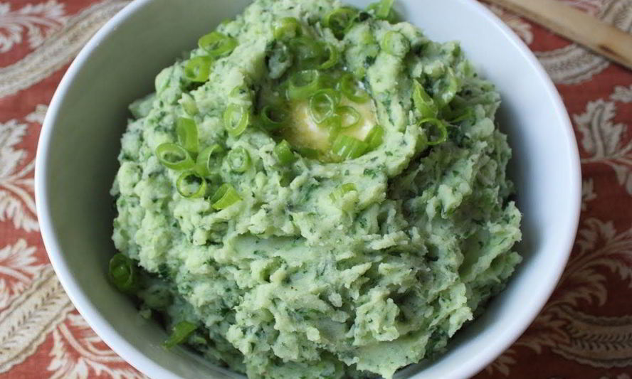 Рецепт картофельного пюре со шпинатом