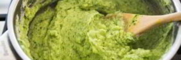 картофельное пюре со шпинатом