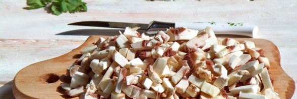 картофельные ньокки с грибным соусом