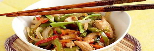 китайская лапша с курицей