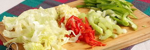 китайская лапша с курицей