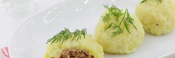 клецки картофельные с мясом