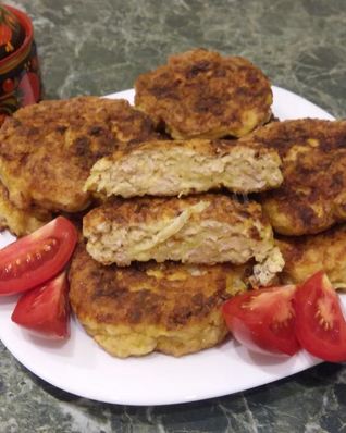 Кабачковые котлеты с мясным фаршем