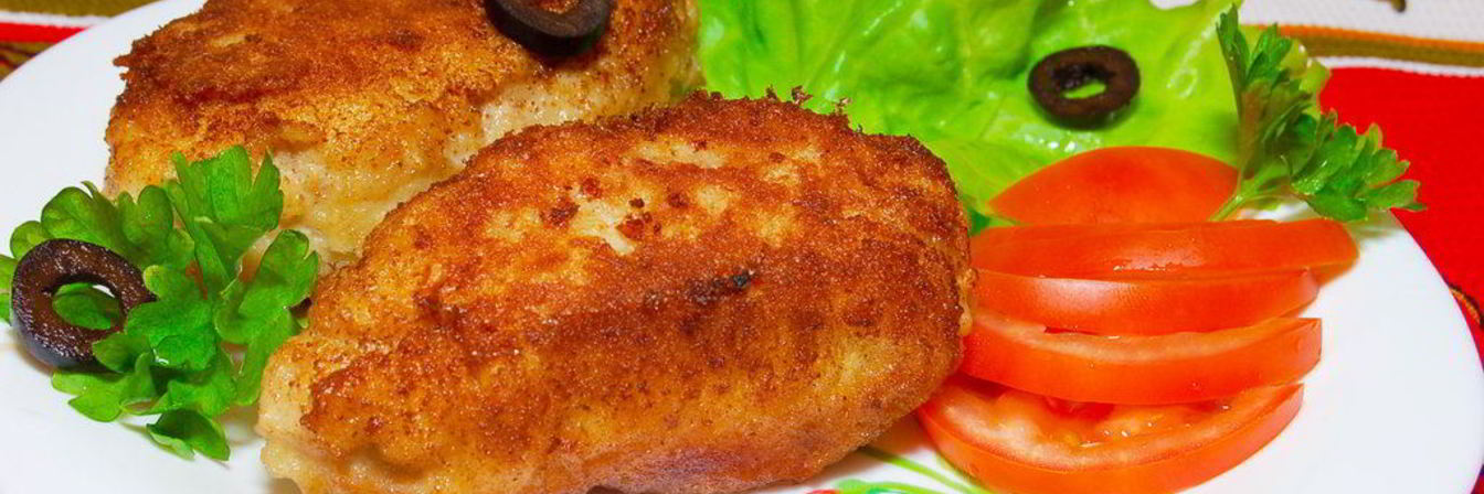 Котлеты из курицы с сыром и зеленью