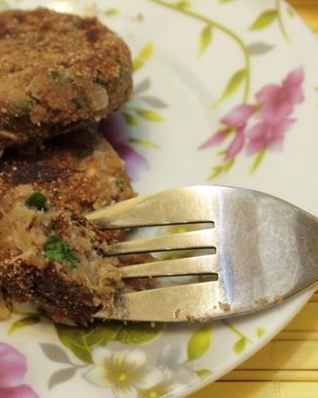 Котлеты из печеного баклажана