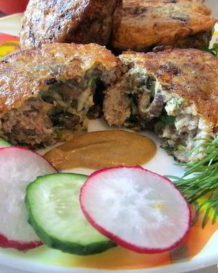 Котлеты с грибной начинкой