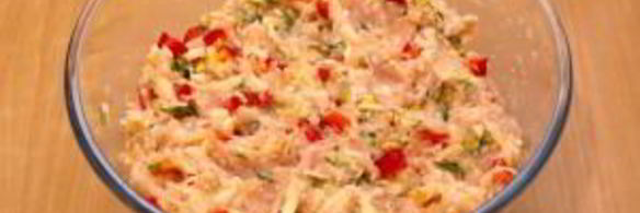 котлеты с куриным филе, сыром и болгарским перцем