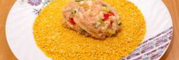 котлеты с куриным филе, сыром и болгарским перцем