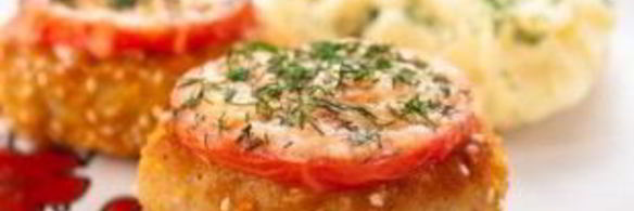 котлеты с сыром и помидорами