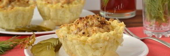 куриные котлеты в картофельных корзиночках