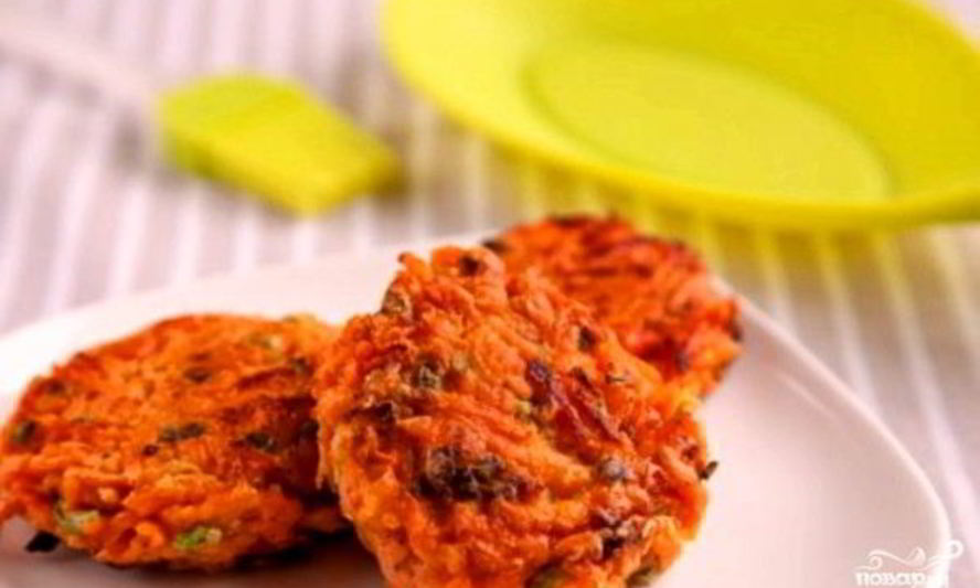 Рецепт морковных котлет без манки