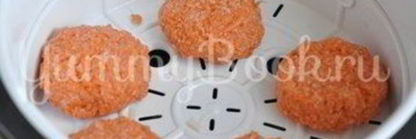 морковные паровые котлеты в мультиварке