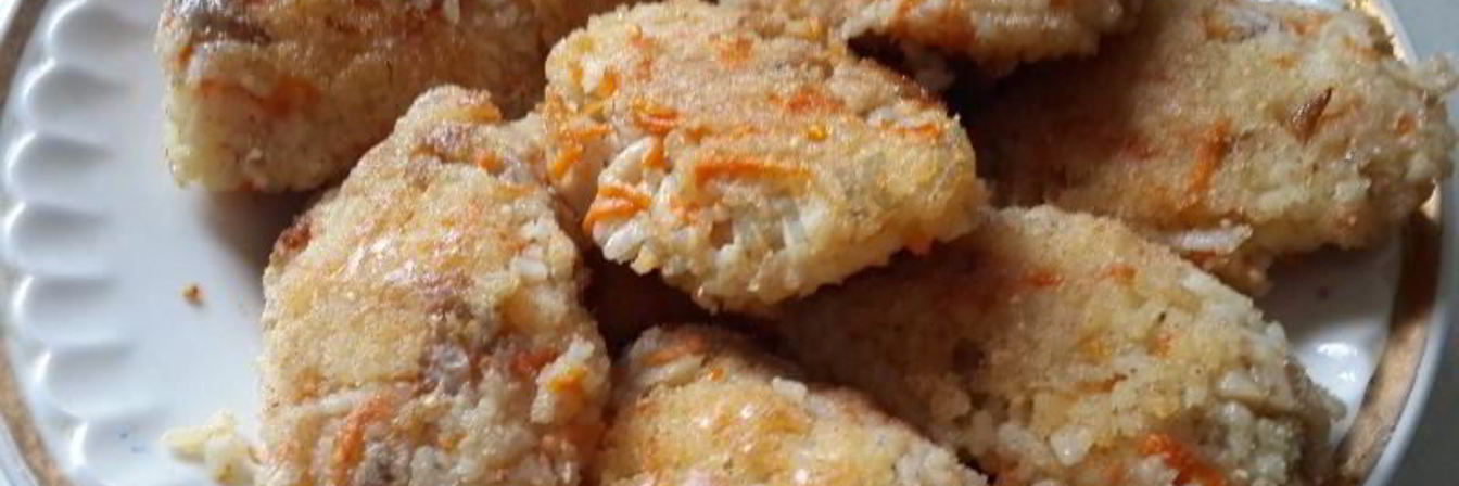 Постные котлеты из риса с грибами