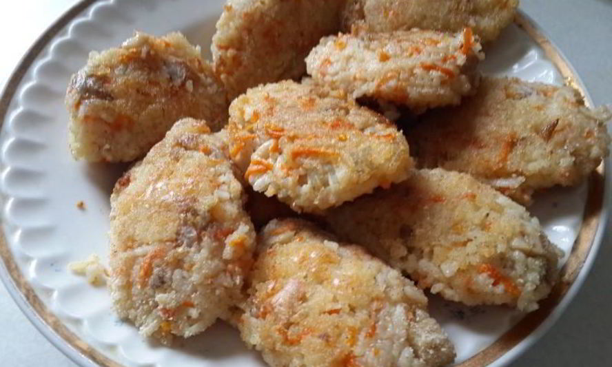 Рецепт постных котлет из риса с грибами