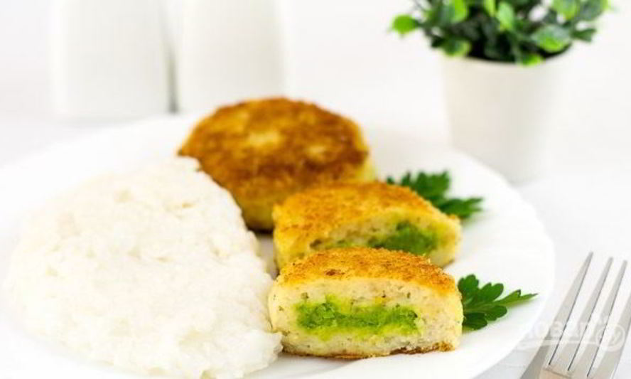 Рецепт рыбных котлеток с зеленым горошком