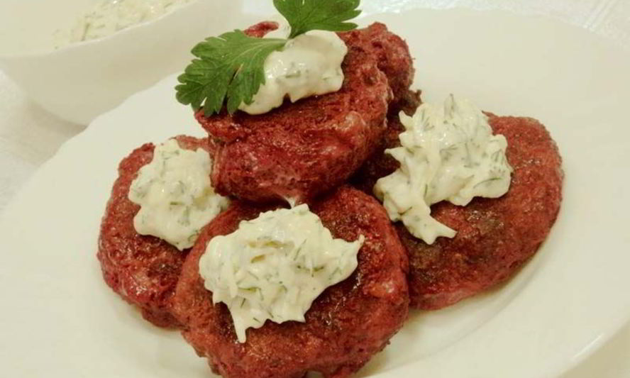 Рецепт свекольных котлет без яиц