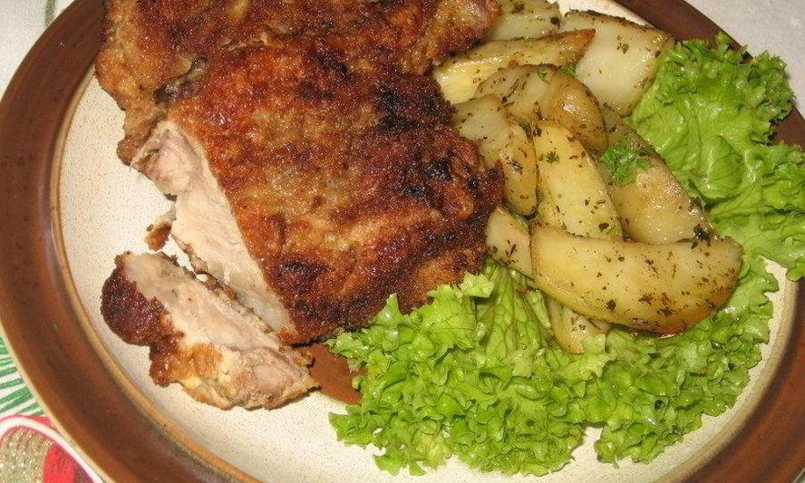 Рецепт свиной котлеты на косточке