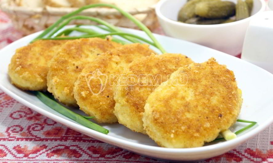 Рецепт вкусных картофельных котлет с сыром