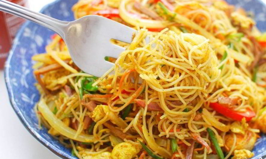 Рецепт лапши по-сингапурски